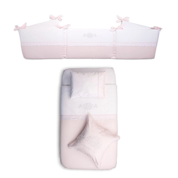Funna Princess Baby Bed Set - 8 Pcs - Pink