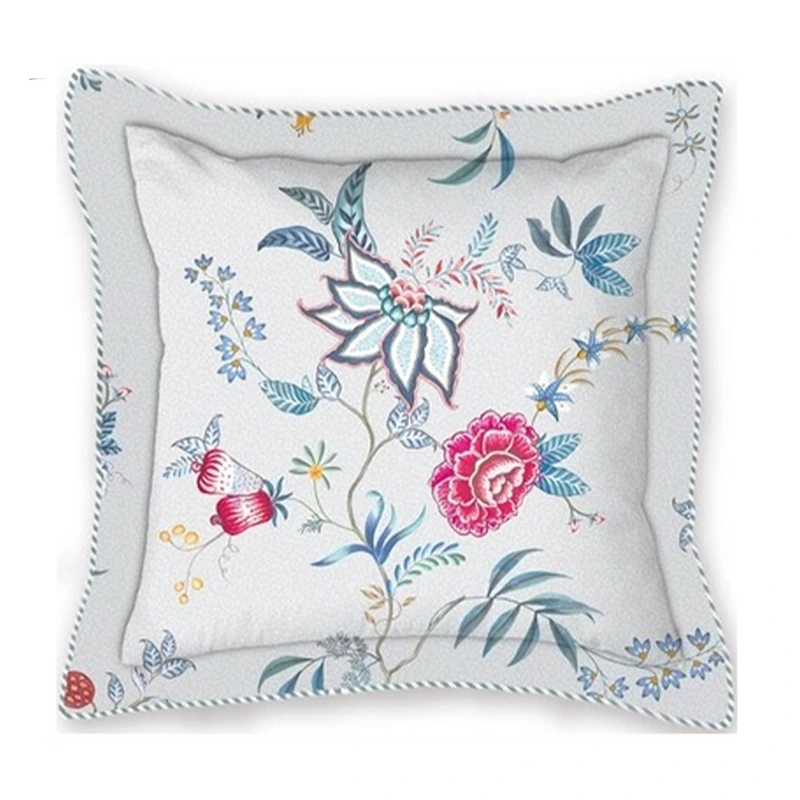 PIP Studio Flower Festival Filled Cushion – 45x45 cm – White