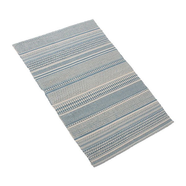Nova Home Samaira Hand Woven Rug - 100% Cotton - 70x140 Cm - Blue
