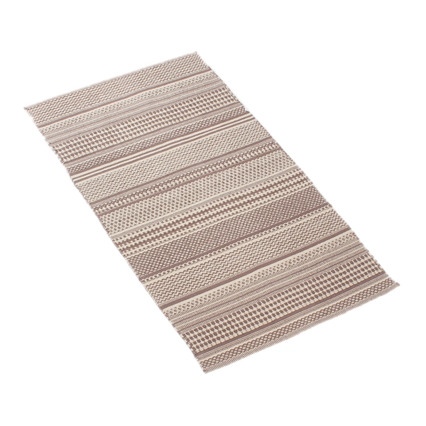 Nova Home Samaira Hand Woven Rug - 100% Cotton - 70x140 Cm - Brown
