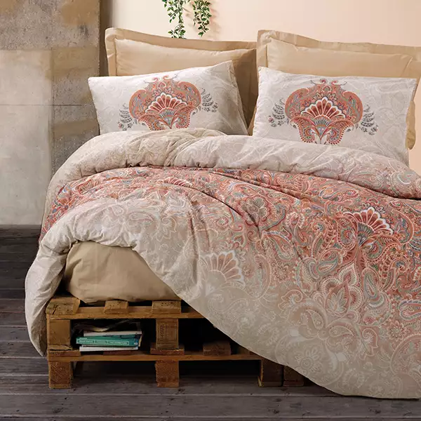 Nova Home Loreta Duvet Cover Set - 100% Cotton - King & Super King - 4 Pcs - Multicolor