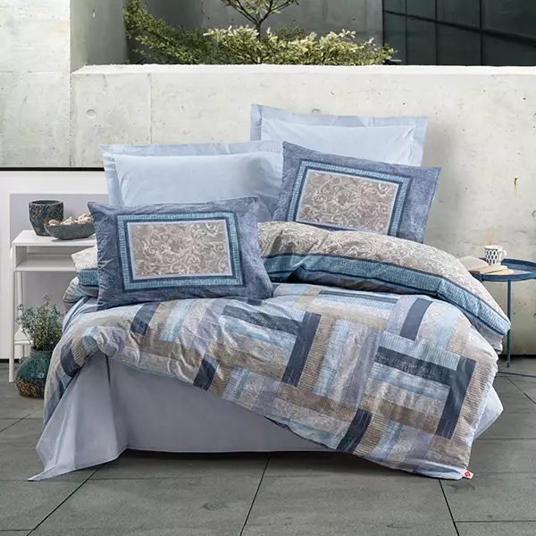 Nova Home Groovy Duvet Cover Set - 100% Cotton - King & Super King - 4 Pcs - Multicolor