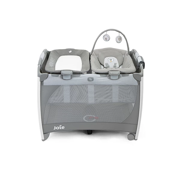 Joie Excursion Change & Bounce Travel Cot - Portrait - Grey