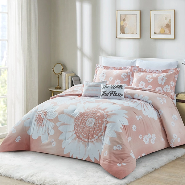 Nova Home Maude Double-Face Printed Comforter Set - Blush