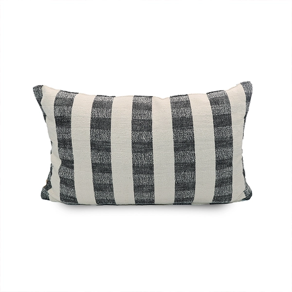 Nova Home Sarla Handmade Embroidered Cushion Cover - 35x55 Cm - Grey