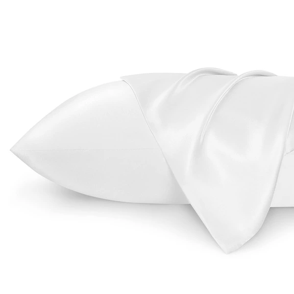 Nova Home Yildiz Satin Pillow Case Set - 2Pcs - White