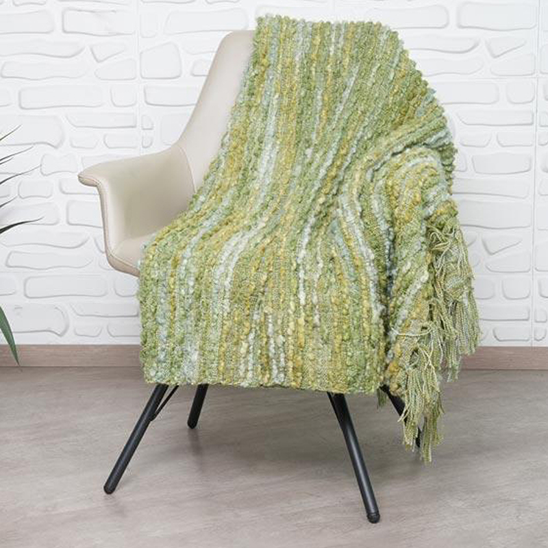 Nova Home Bree Knitted Throw - 130X170 Cm - Green
