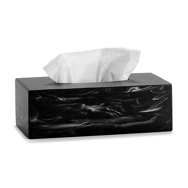 Andrea Tissue Box BA71019 - Polyresin - Black