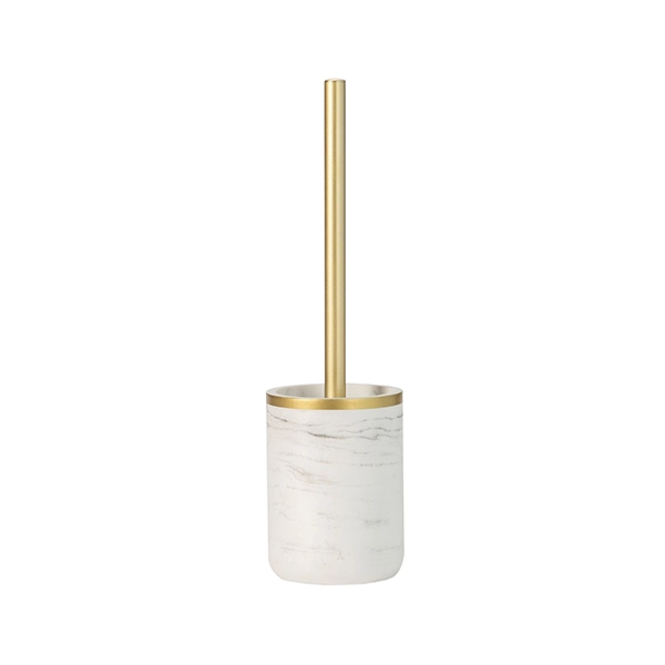 Andrea WC Set BA72075 - Polyresin - White & Gold