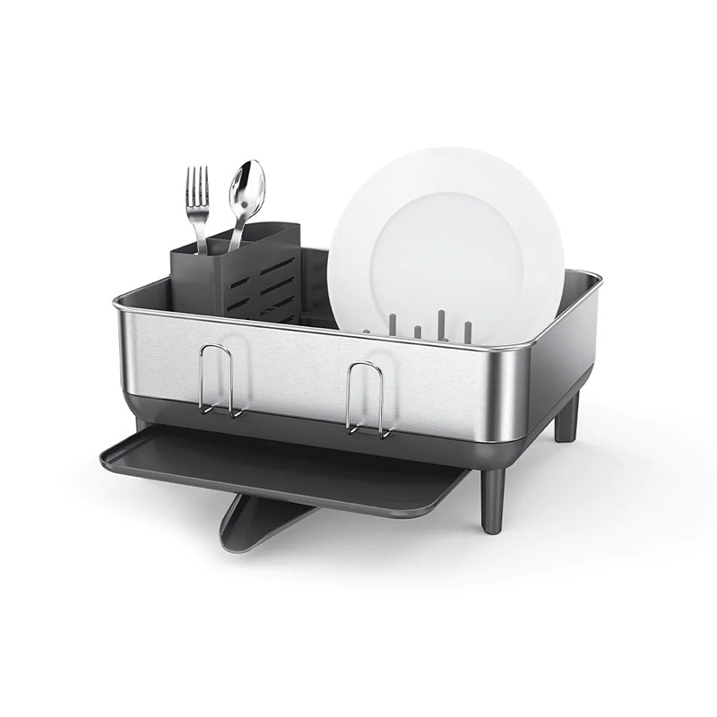 Simplehuman Compact Stainless Steel Framedish Rack - Grey