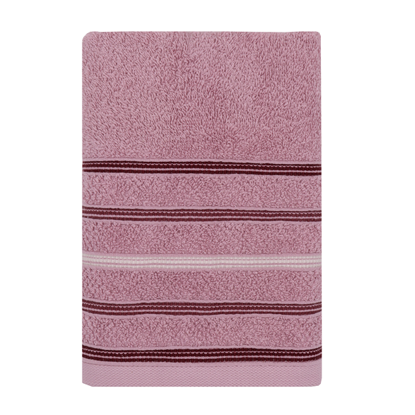 Nova Home Orion Striped Towel - 100% Cotton - Rose (Available In Sizes)
