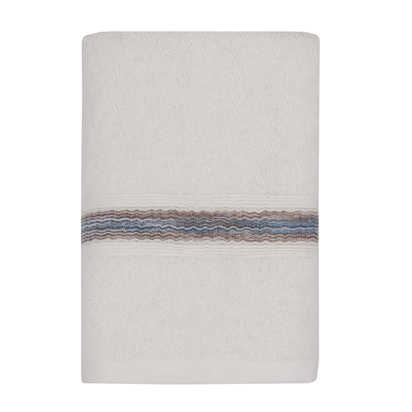 Nova Home Napa Embroidered Towel - 100% Cotton - Ivory (Available In Sizes)