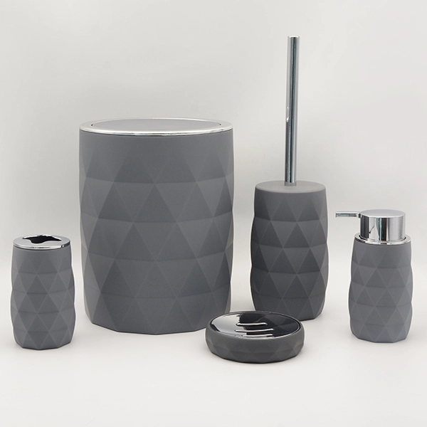 Weva Luminous Bathroom Set - 5 Pcs - Grey