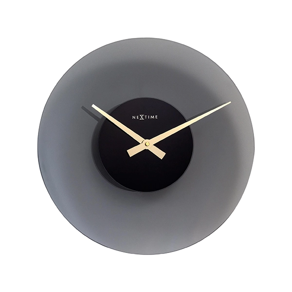 Nextime Float Glass Wall Clock - Silent - 40 Cm - Grey