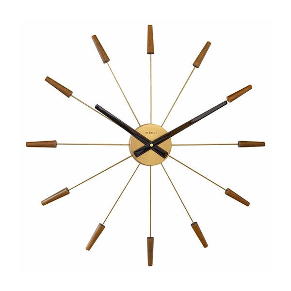 Nextime Plug Inn Wall Clock - 58 Cm - Walnut