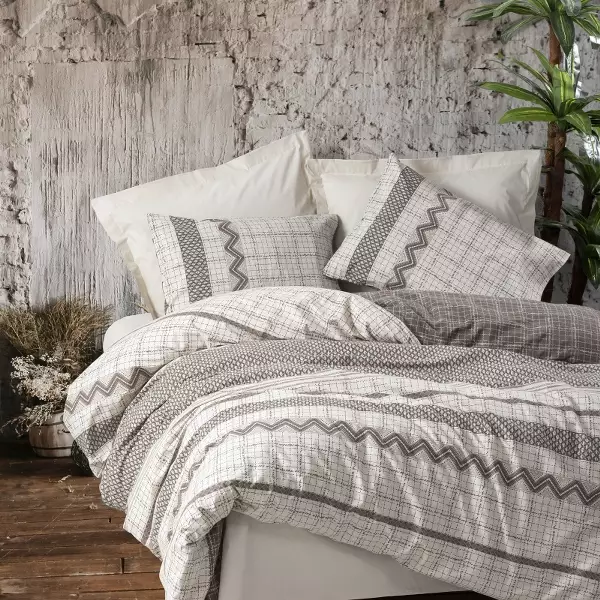 Nova Home Aren Duvet Cover Set - 100% Cotton - Single & Twin - 3 Pcs - Beige