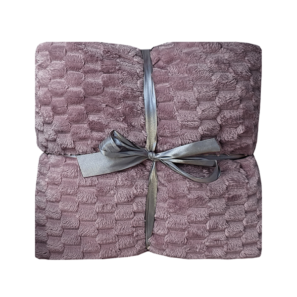 Nova Home Maze Winter Soft Flannel Blanket - Mauve (Available In Sizes)