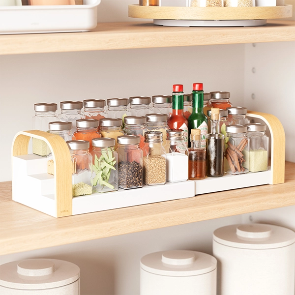 Umbra Bellwood 3-Tier Spice Shelf - White & Natural
