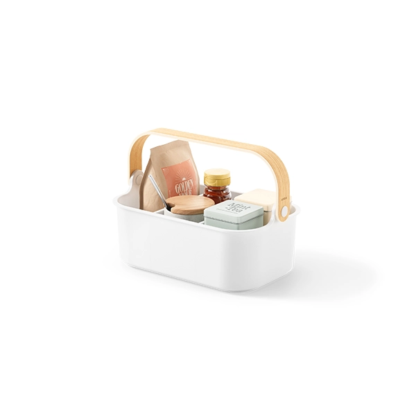 Umbra Bellwood Stackable Bin - White & Natural