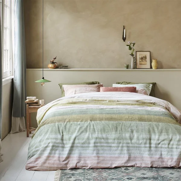 Bedding House Tone Duvet Cover Set - 100% Cotton - Green