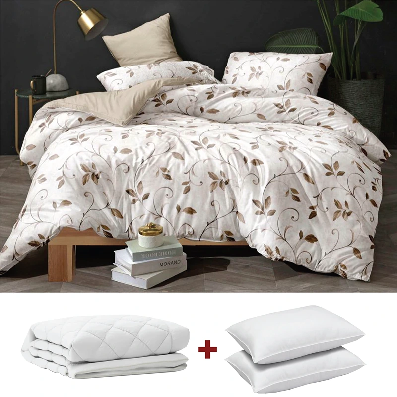 Nova Home Petals Printed Duvet Cover Bundle (Twin 7 Pcs, King 9 Pcs)
