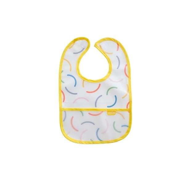 BabyJem Smileyface Double Sided Waterproof Baby Bib , 6 - 24 months - Yellow