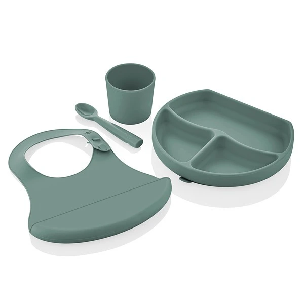 Babyjem Silicon Feeding Set - Mint