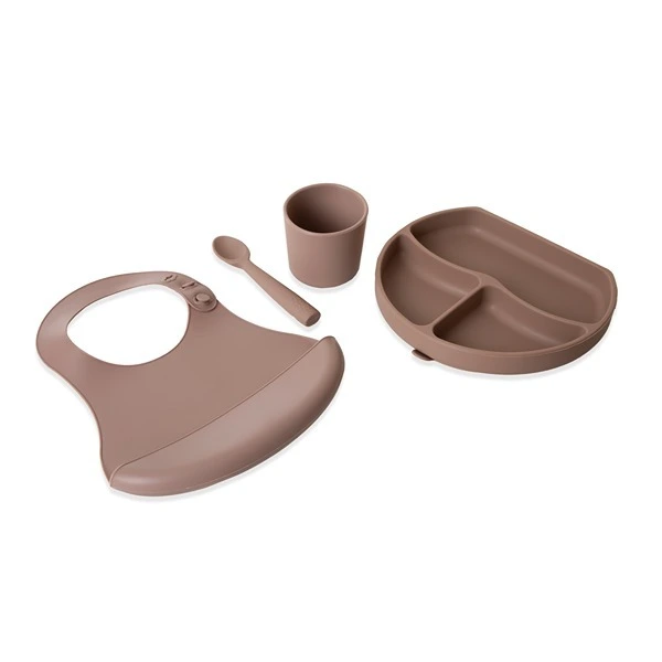 Babyjem Silicon Feeding Set - Latte