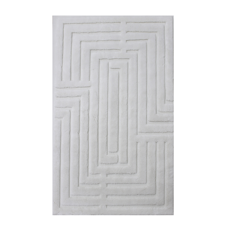 Nova Home Sevara Cotton Bath Rug - Ecru (Available In Sizes)