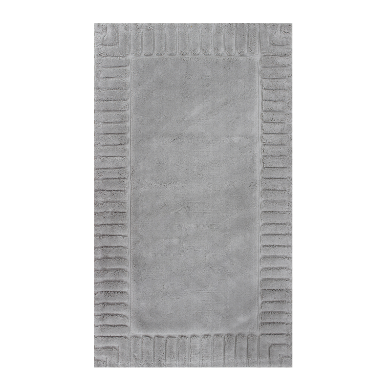 Nova Home Lasan Cotton Bath Rug - Light Grey (Available In Sizes)