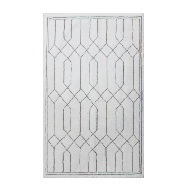 Nova Home Mige Cotton Bath Rug - Silver (Available In Sizes)