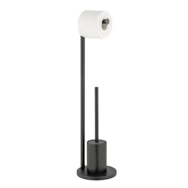 Wenko Ferla Free-standing Rustproof Toilet Set - Black