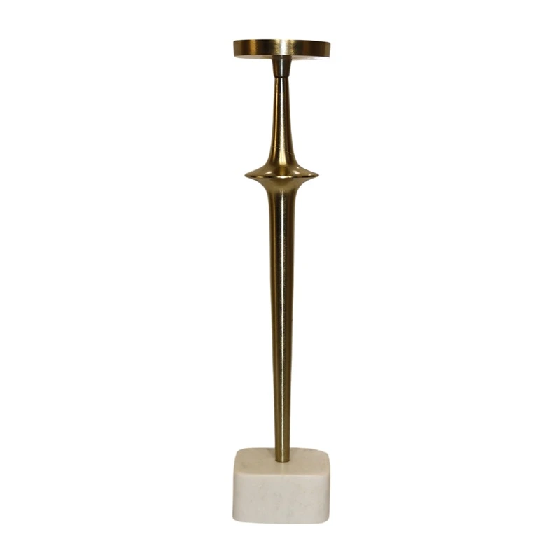 Weva Large White & Gold Candle Holder Flamelet
