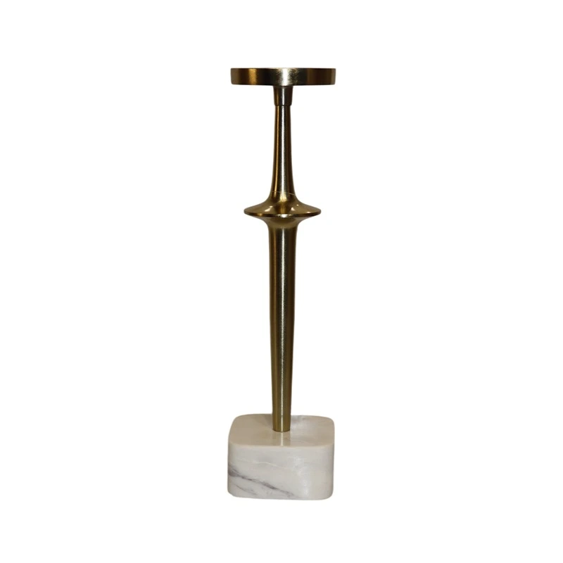 Weva Small White & Gold Candle Holder Flamelet