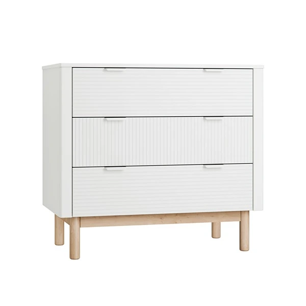 Pinio Miloo Chest Of Drawers - 3 Drawers with Changing Table - White
