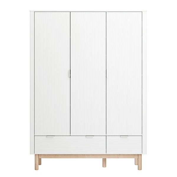 Pinio Miloo 3-Door Baby Room Wardrobe - White