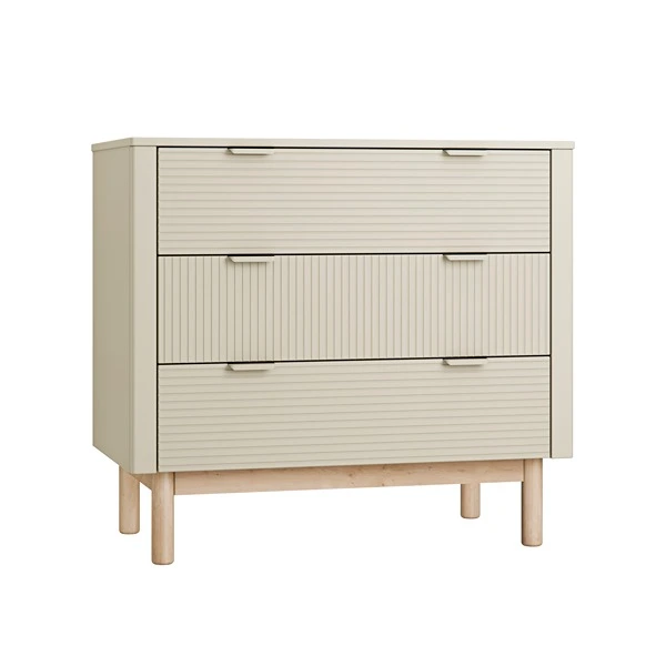 Pinio Miloo Chest Of Drawers - 3 Drawers with Changing Table - Champagne