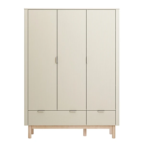 Pinio Miloo 3-Door Baby Room Wardrobe - Champagne
