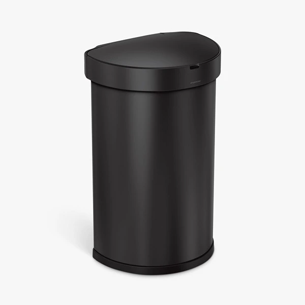 Simplehuman Semi Sensor Bin - Stainless Steel - 45 L - Black