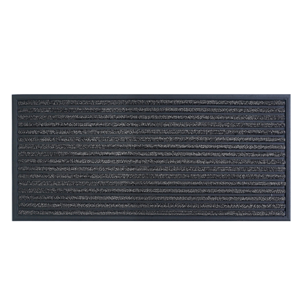 Nova Home Domino Outdoor Mat W & Rubber Backing - Grey (Available In Sizes)
