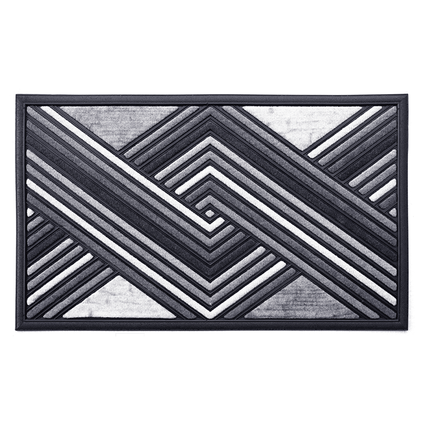 Nova Home Fonda Outdoor Mat W & Rubber Backing - 45x75 cm - Grey
