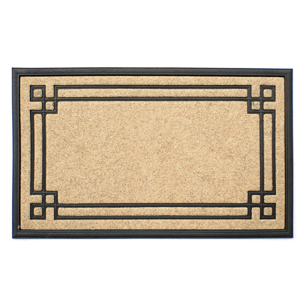 Nova Home Screen Outdoor Mat W & Rubber Backing - 45x75 cm - Brown