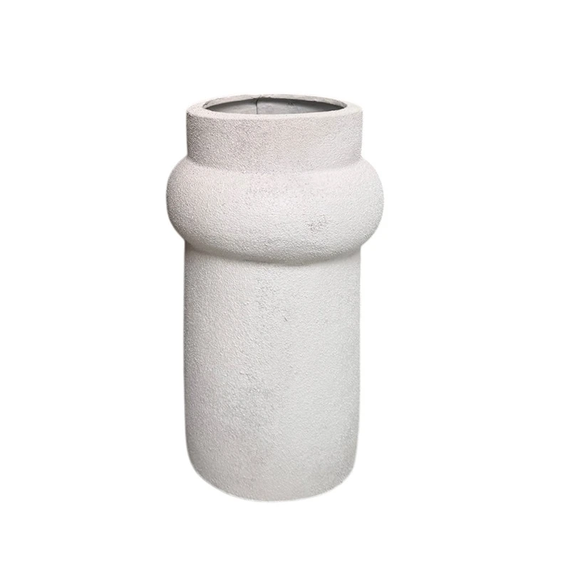 Nova Home Small White Textured Vase "Earth Muse"