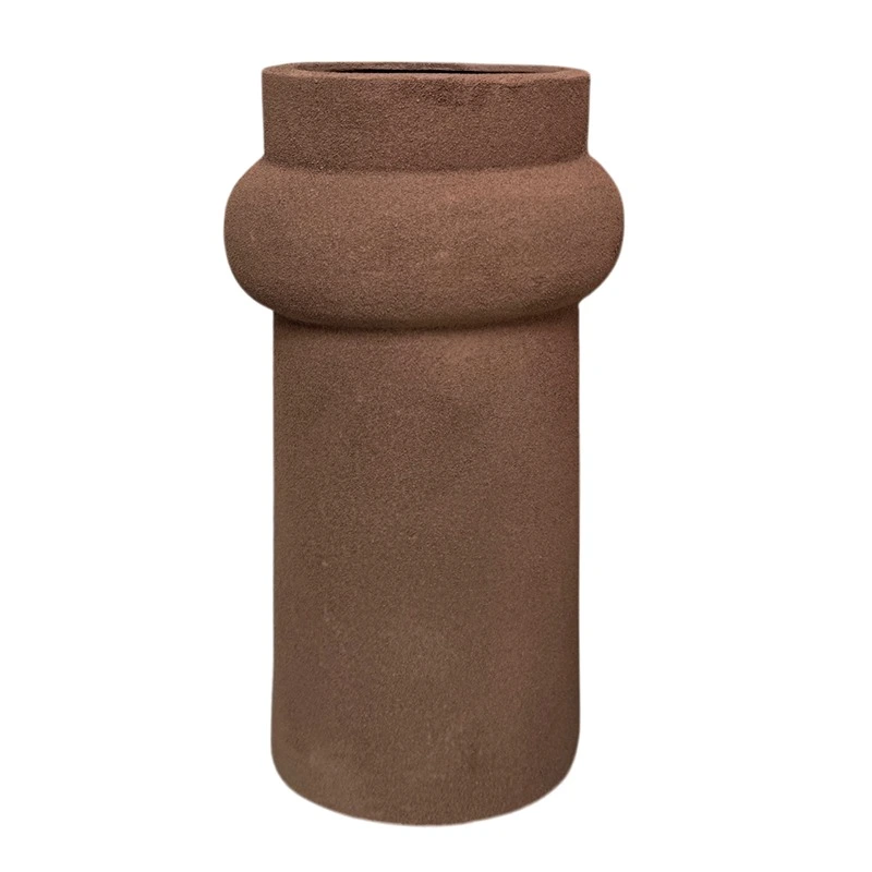 Nova Home Large Beige Textured Vase "Earth Muse"