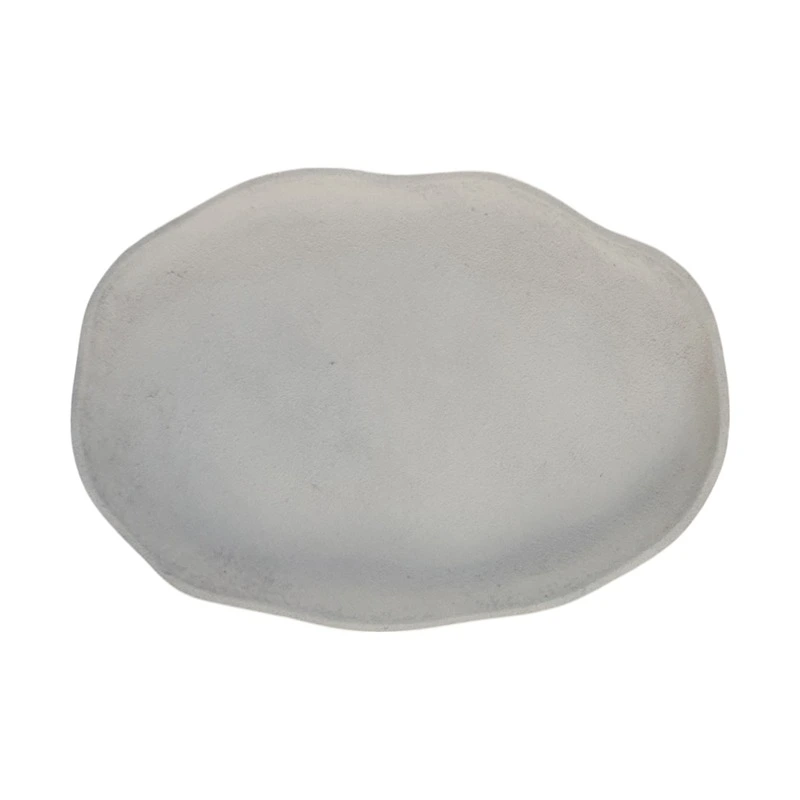 Weva Small White Uneven Flat Dish Tray "Earth Pride "