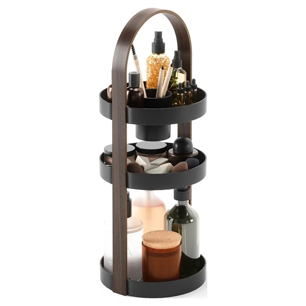 Umbra Bellwood Cosmetic Organizer - Wood - Black & Walnut
