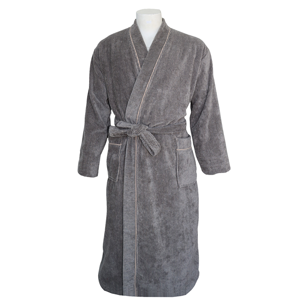 Weva Dapper Bath Robe - 100% Cotton - Grey (Available in sizes)