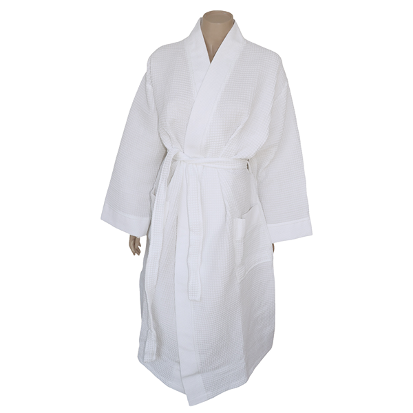 Weva Ethereal Bath Robe - 100% Cotton - White (Available in sizes)