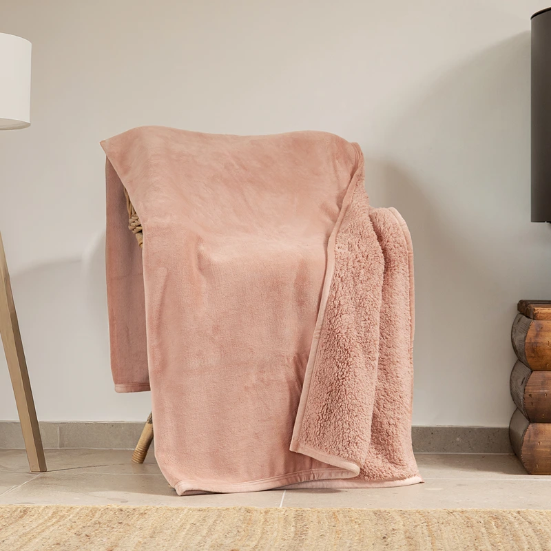 Nova Home Samos Soft Double Layer Winter Blanket - Rose (Available In Sizes)