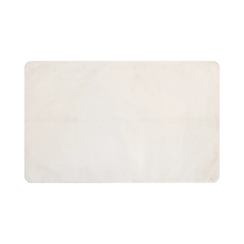 Nova Home "Bunny" Fur Accent Rug – Ivory (Available In Sizes)